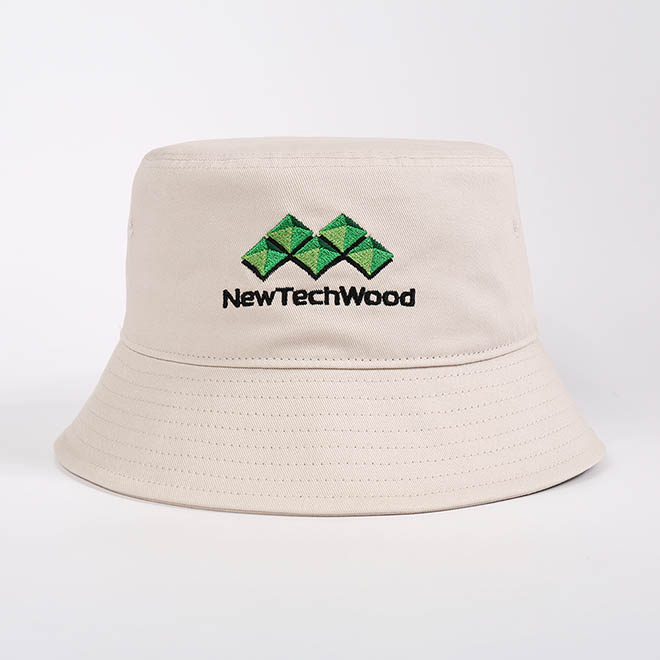 Custom Unisex Fashion Cotton Embroidery Logo Wide Brim Bucket Hat