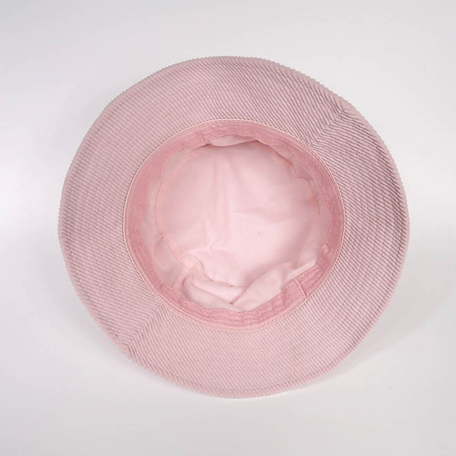 Custom Design Fashion Corduroy Embroidery Logo Women Bucket Hat