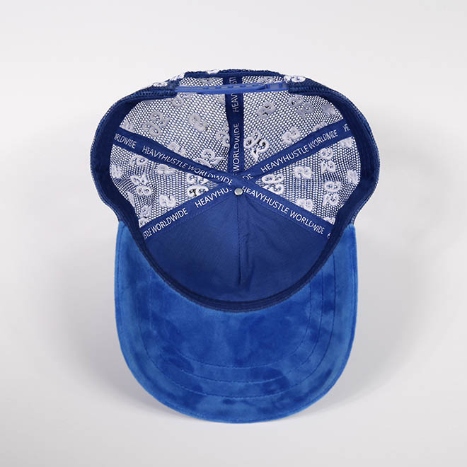 Custom 5 Panel Velvet 3D Embroidery Logo Men Women Mesh Cap Trucker Hat