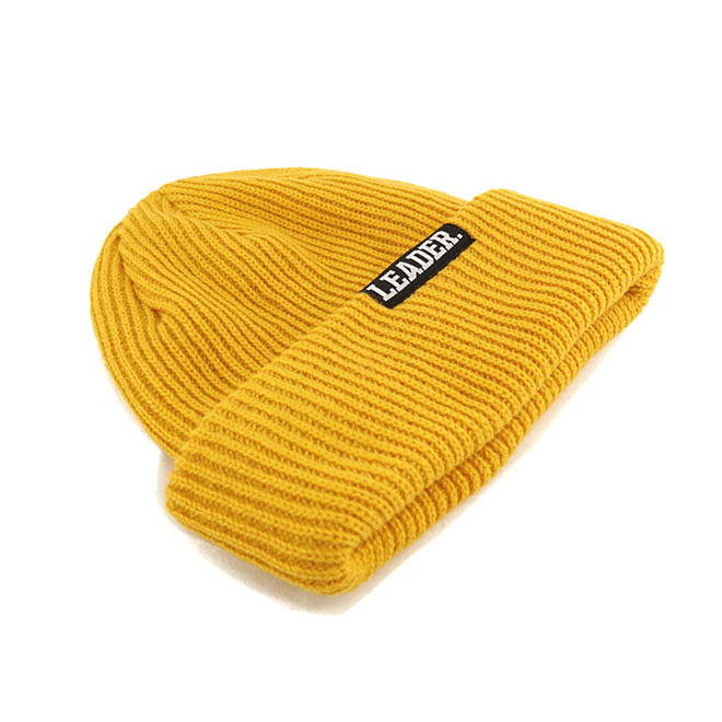 Custom Outdoor Warm Men Women Woven Label Logo Knitted Cap Winter Hat