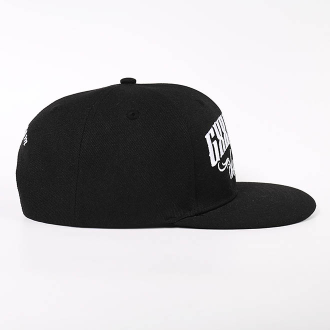 Custom 6 Panel Acrylic Embroidery Logo Hip Hop Flat Brim Hat Men Snapback Cap