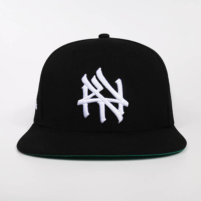 Custom Cotton 6 Panel 3D Embroidery Logo Hip Hop Hat Flat Brim Snapback Cap