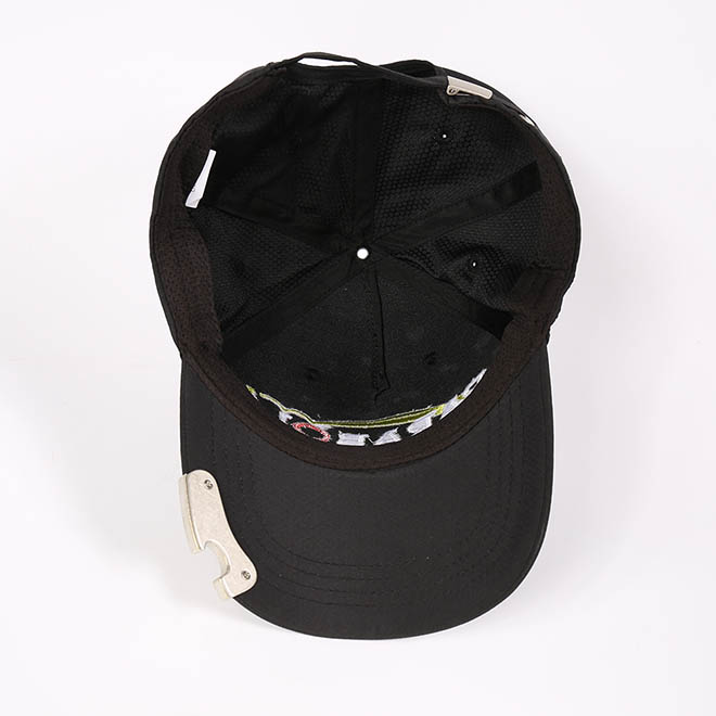 Custom 5 Panel Polyester Embroidery Logo Men Baseball Cap With Bottle Opener