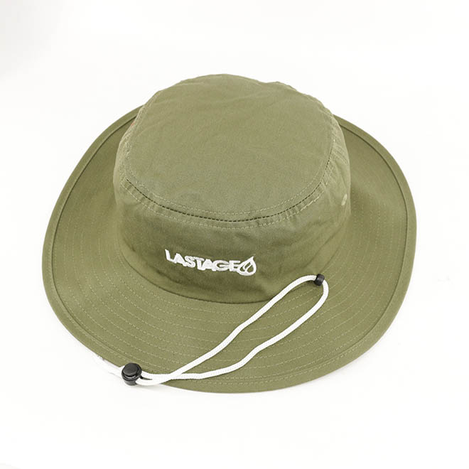 Custom Cotton Embroidery Logo Outdoor Climb Adjustable String Fishing Cap Bucket Hat