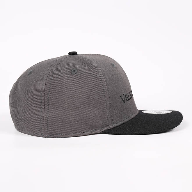 Custom 6 Panel 2 Tone Cotton Embroidery Logo Men Flat Brim Hat Snapback Cap