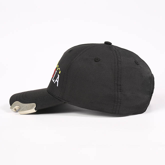 Custom 5 Panel Polyester Embroidery Logo Men Baseball Cap With Bottle Opener