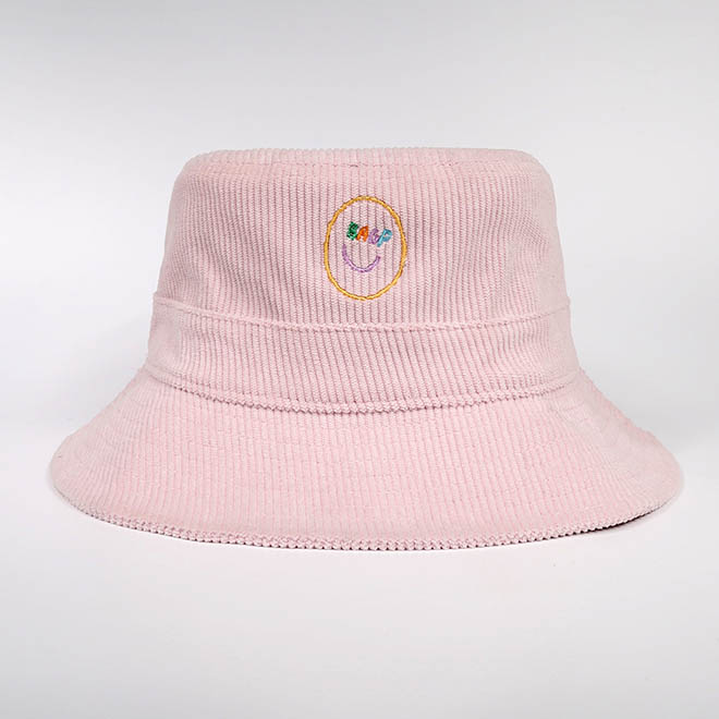 Custom Design Fashion Corduroy Embroidery Logo Women Bucket Hat