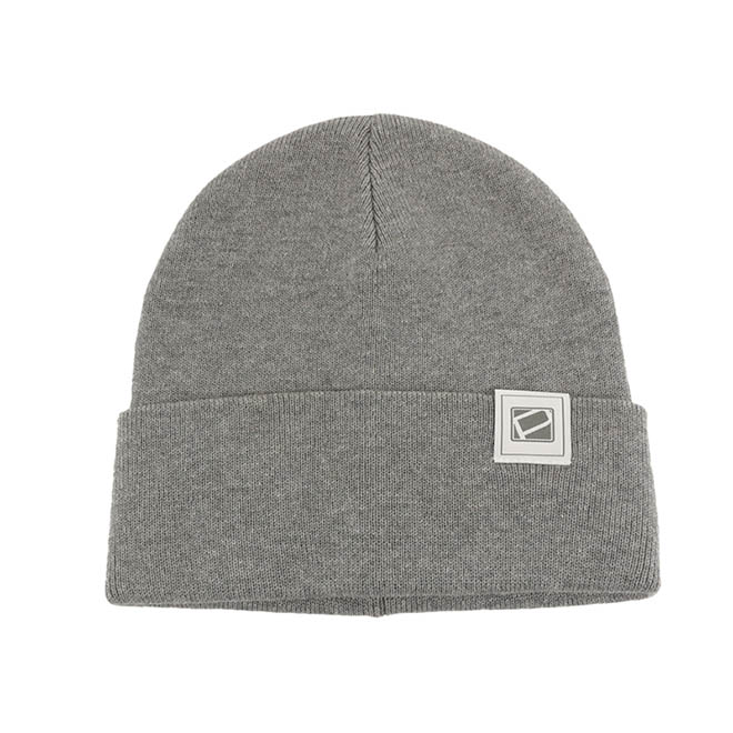 Custom Woven Label Logo Applique Soft Warm Men Women Knitted Cap Winter Hat