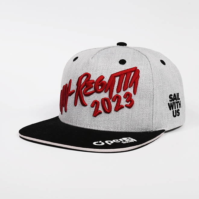 Custom 5 Panel Acrylic 3D Embroidery Logo Sandwich Flat Brim Hat Snapback Cap