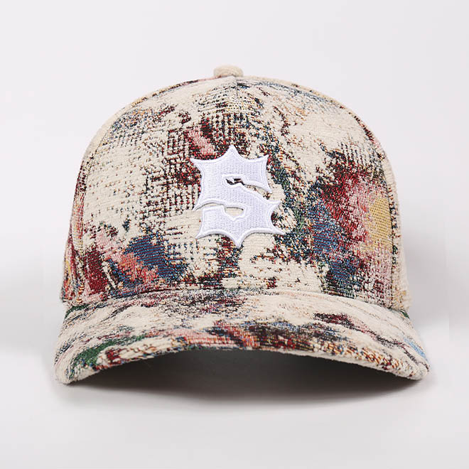 Custom 5 Panel Cotton Polyester 3D Embroidery Logo Curved Brim Hat Baseball Cap