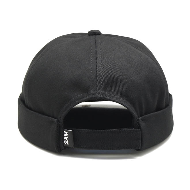 Custom Men 6 Panel Cotton 3D Embroidery Logo Docker Hat Brimless Cap