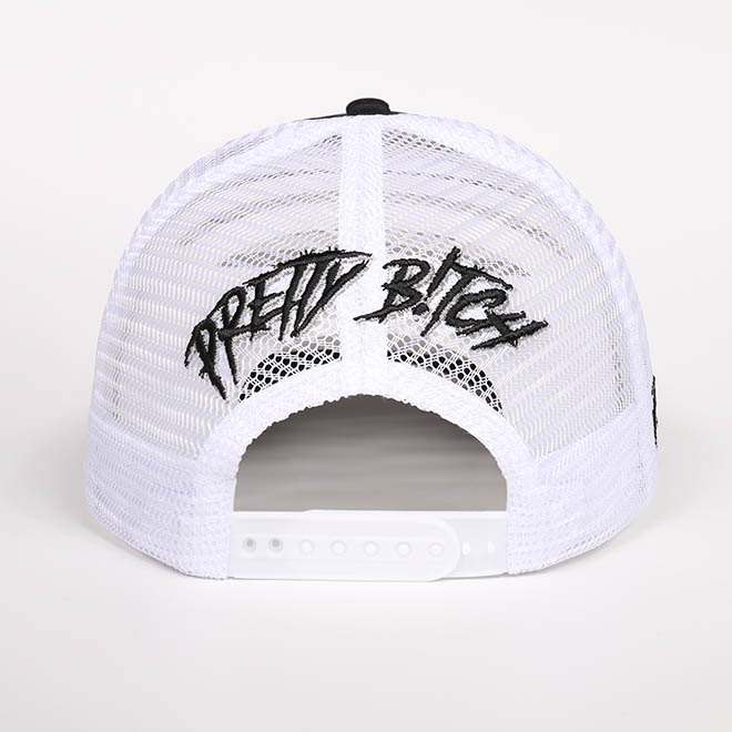 Custom 5 Panel 3D Embroidery Logo Applique Foam Mesh Cap Trucker Hat