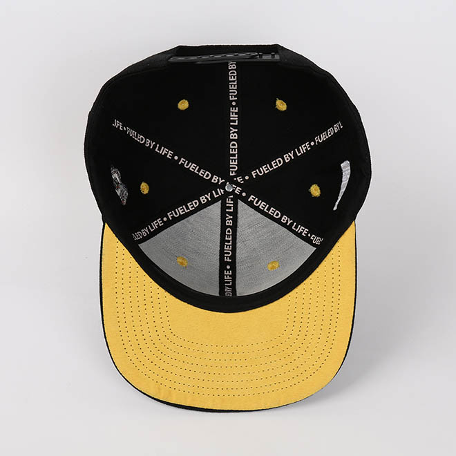 Custom 6 Panel 3D Embroidery Logo Cotton Hip Hop Flat Brim Hat Snapback Cap