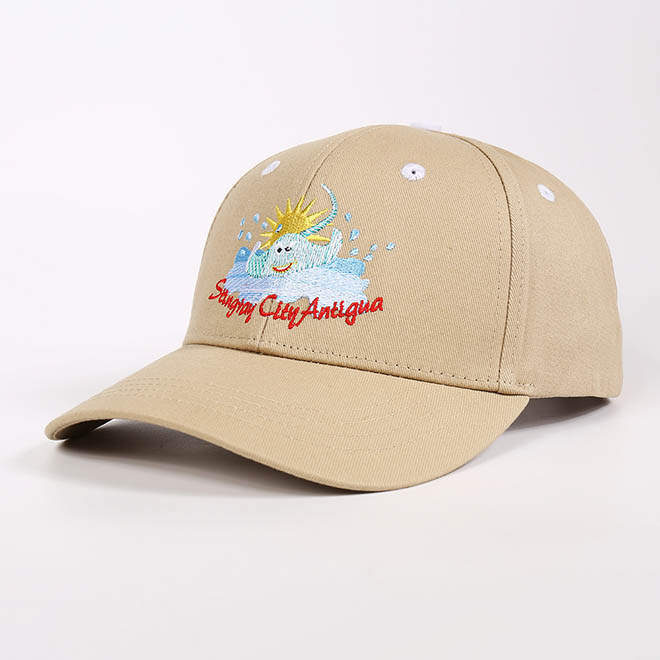 Custom 6 Panel Cotton Embroidery Logo Curved Brim Hat Baseball Cap