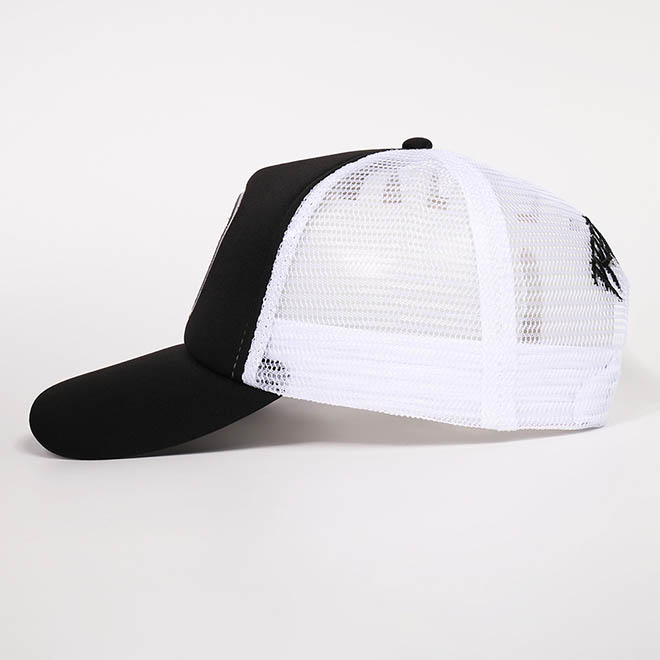 Custom 5 Panel 3D Embroidery Logo Applique Foam Mesh Cap Trucker Hat