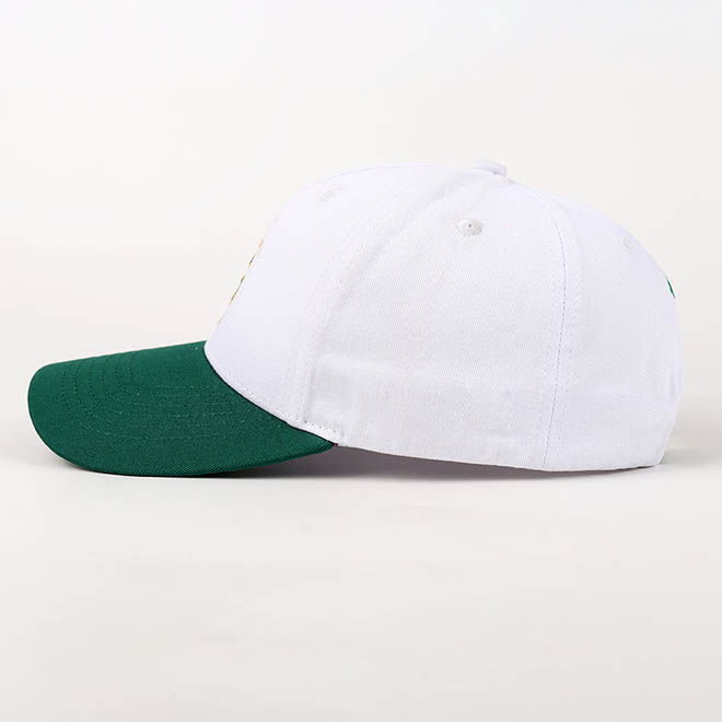 Custom 6 Panel Embroidery Logo Cotton 2 Tone Curved Brim Baseball Cap