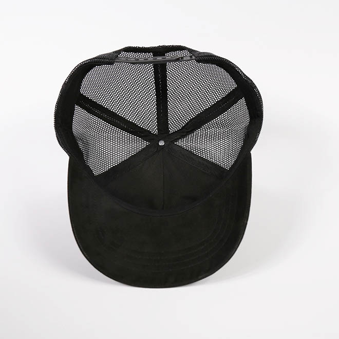 Custom 5 Panel Suede Embroidery Logo Men Outdoor Mesh Cap Trucker Hat