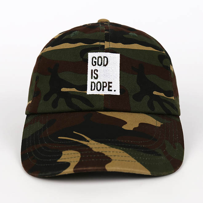Custom 6 Panel Cotton Unstructured Camouflage Embroidery Logo Baseball Cap Dad Hat