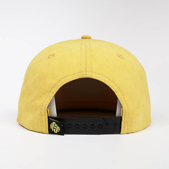 Custom 5 Panel Unstructured Cotton Polyester Woven Patch Applique Logo Flat Brim Hat Snapback Cap