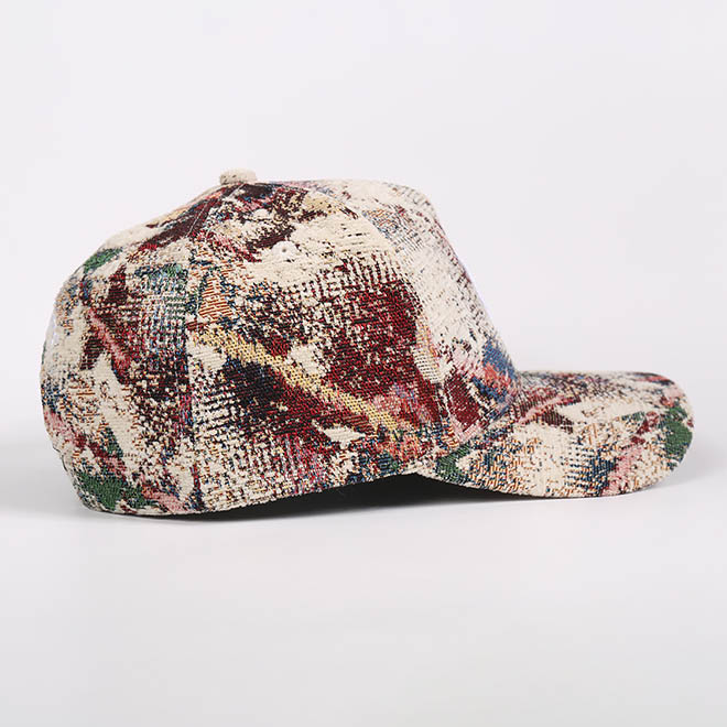 Custom 5 Panel Cotton Polyester 3D Embroidery Logo Curved Brim Hat Baseball Cap