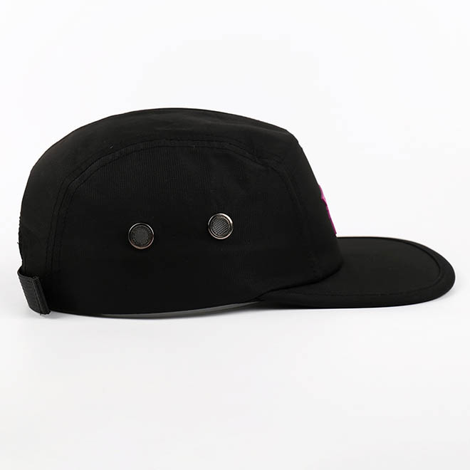 Custom Polyester 5 Panel Hat TPU Patch Logo Printed Under Brim Camp Cap