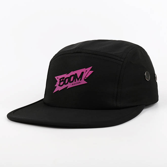 Custom Polyester 5 Panel Hat TPU Patch Logo Printed Under Brim Camp Cap