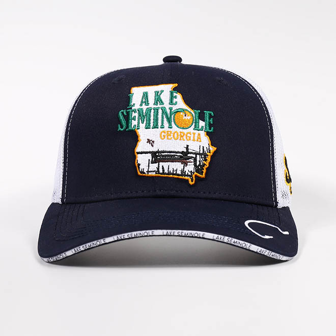 Custom 6 Panel Cotton Embroidery Logo Sandwich Brim Men Mesh Cap Trucker Hat