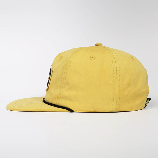 Custom 5 Panel Unstructured Cotton Polyester Woven Patch Applique Logo Flat Brim Hat Snapback Cap