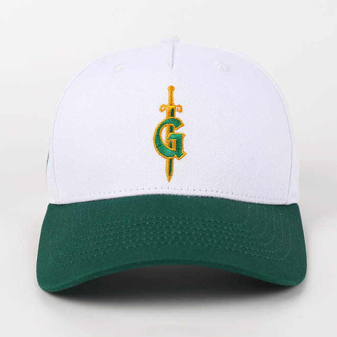 Custom 6 Panel Embroidery Logo Cotton 2 Tone Curved Brim Baseball Cap