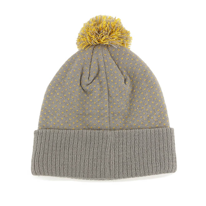 Custom Design 3D Embroidery Logo Pom Men Women Warm Knitted Cap Winter Hat