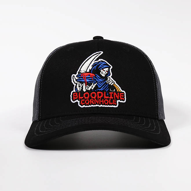 Custom 6 Panel Cotton Embroidery Logo Wide Brim Mesh Cap Trucker Hat